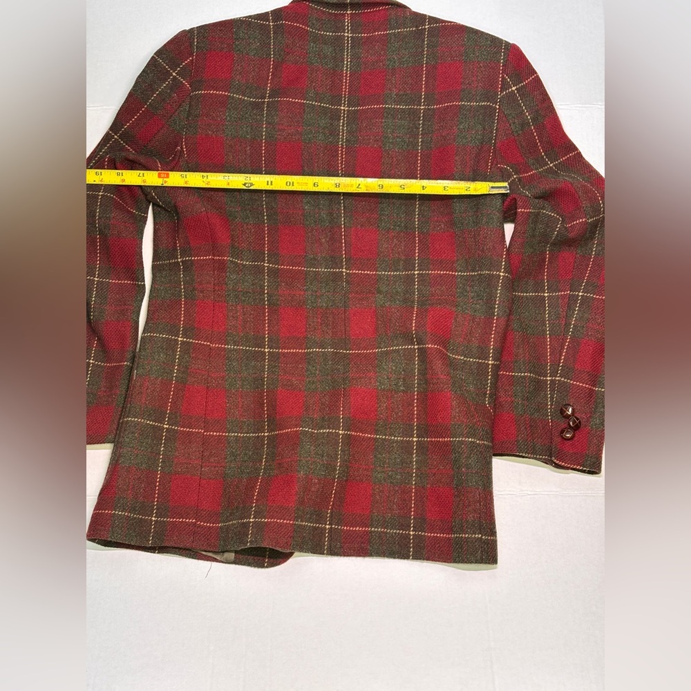 LL Bean Jacket Womens 4 Plaid Blazer Wool Career Preppy Lined - Picture 6 of 8